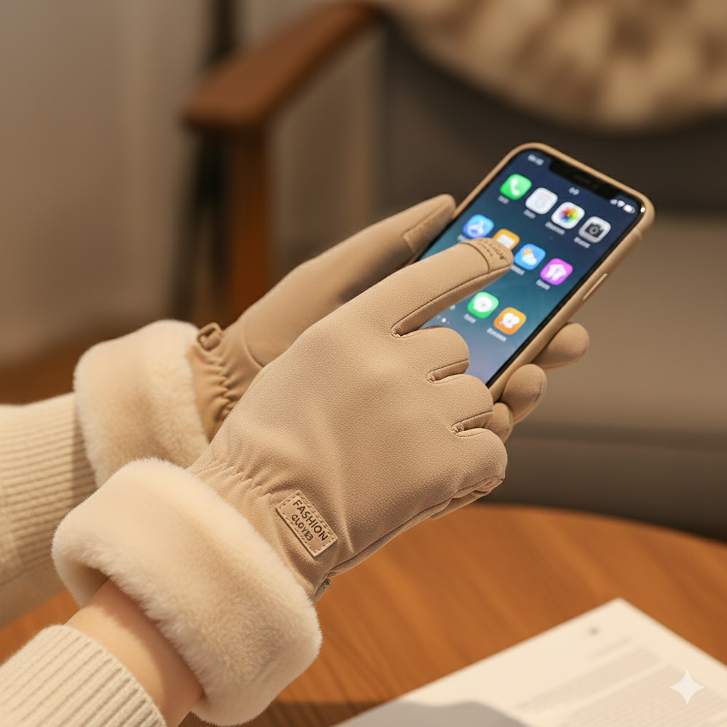 Women's plush gloves - Zorveli